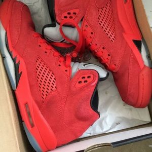 Air Jordan Retro V GS Red Suede